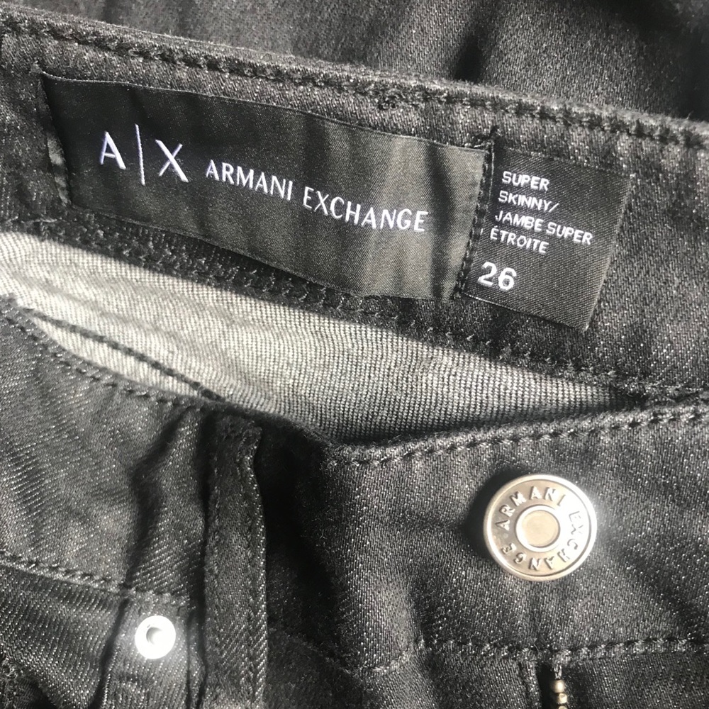 Armani black skinny jeans